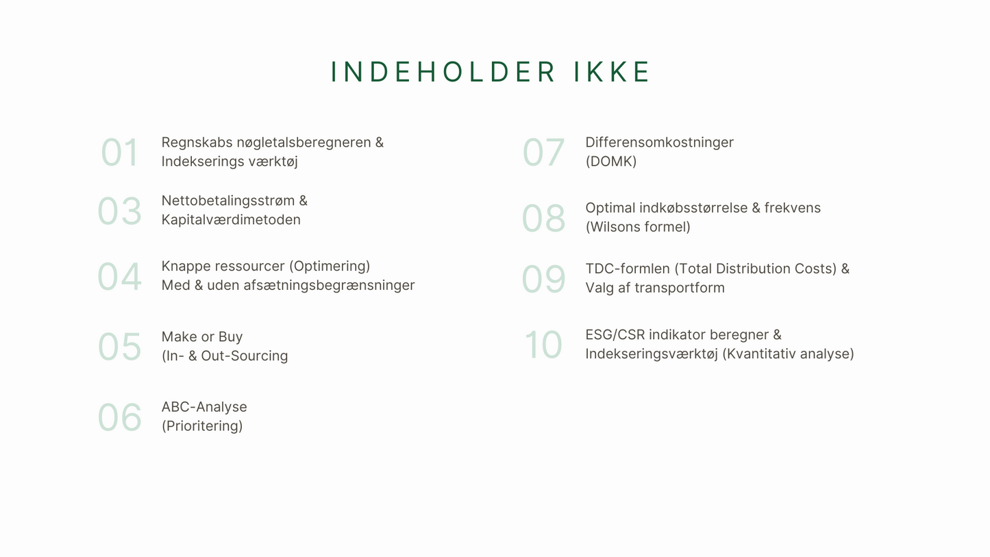 Gratis demo dokument (Finansiering med fremmedkapital - Lommeregner)